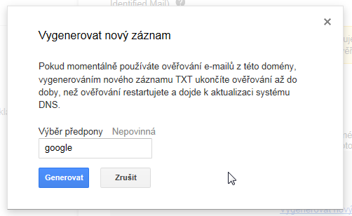 Google Apps DKIM Selector